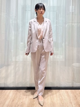 「index（インデックス）のアイテム（テーラードジャケット）」を使った、ぞうげさん（レディース・158cm）の春コーディネート
