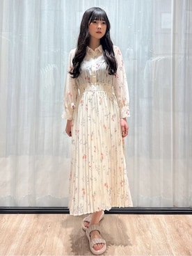 「HusHusH（ハッシュアッシュ）のアイテム」を使った、ぞうげさん（レディース・158cm）の春コーディネート