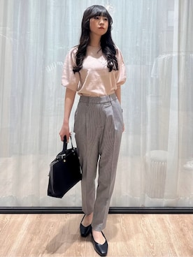 「index（インデックス）のアイテム（パンツ）」を使った、ぞうげさん（レディース・158cm）の春コーディネート