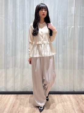 「index（インデックス）のアイテム（トップス）」を使った、ぞうげさん（レディース・158cm）の春コーディネート