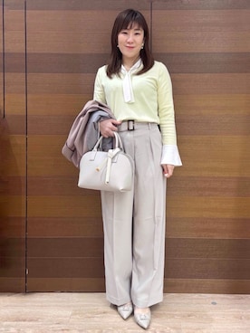 「COCUE（コキュ）のアイテム」を使った、maichiさん（レディース・156cm）の春コーディネート