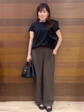「OPAQUE.CLIP（オペークドットクリップ）のアイテム」を使った、maichiさん（レディース・156cm）の夏コーディネート