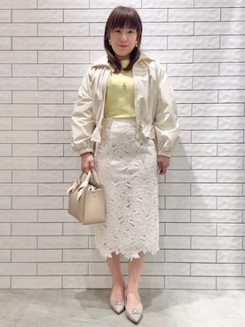 「index（インデックス）のアイテム（ブルゾン）」を使った、maichiさん（レディース・156cm）の春コーディネート