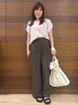「OPAQUE.CLIP（オペークドットクリップ）のアイテム」を使った、maichiさん（レディース・156cm）の夏コーディネート