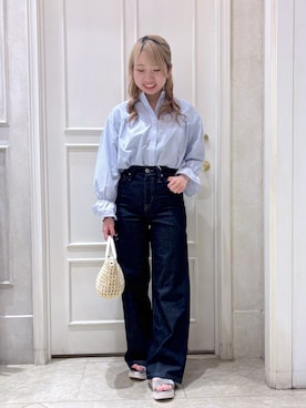 「SOMETHING（サムシング）のアイテム（パンツ）」を使った、ちこさん（レディース・151cm）の春コーディネート