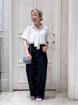 「SOMETHING（サムシング）のアイテム（パンツ）」を使った、ちこさん（レディース・151cm）の夏コーディネート