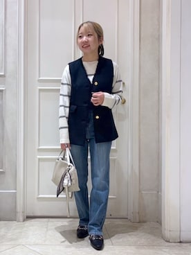 「grove（グローブ）のアイテム（パンツ）」を使った、ちこさん（レディース・151cm）の冬コーディネート