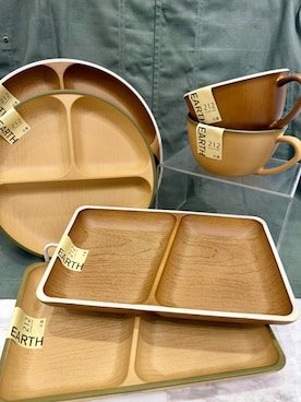 「212 KITCHEN STORE（トゥワントゥキッチンストア）のearth color 抗菌スクエアプレート OB ＜212Kオリジナル＞（食器、その他）」を使った、きのこさん（レディース・160cm）の夏コーディネート