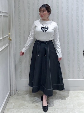 「couture brooch（クチュールブローチ）のアイテム」を使った、Layjuさん（レディース・155cm）の春コーディネート