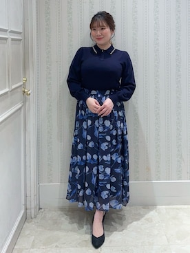 「couture brooch（クチュールブローチ）のアイテム」を使った、Layjuさん（レディース・155cm）の春コーディネート