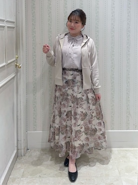 「couture brooch（クチュールブローチ）のアイテム」を使った、Layjuさん（レディース・155cm）の春コーディネート