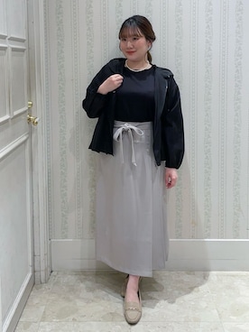 「couture brooch（クチュールブローチ）のアイテム」を使った、Layjuさん（レディース・155cm）の春コーディネート