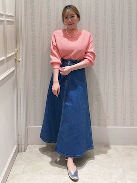 「SOMETHING（サムシング）のアイテム」を使った、Layjuさん（レディース・155cm）の春コーディネート