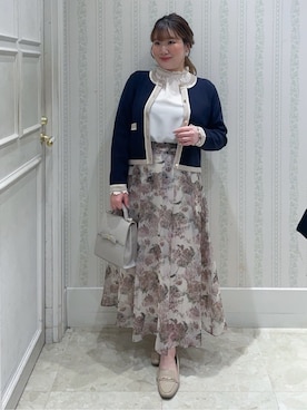 「couture brooch（クチュールブローチ）のアイテム」を使った、Layjuさん（レディース・155cm）の冬コーディネート