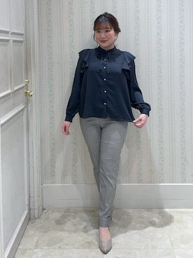 「couture brooch（クチュールブローチ）のアイテム」を使った、Layjuさん（レディース・155cm）の冬コーディネート