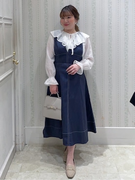 「couture brooch（クチュールブローチ）のアイテム」を使った、Layjuさん（レディース・155cm）の冬コーディネート