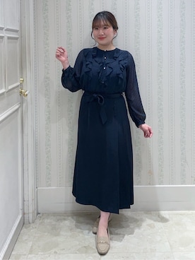「couture brooch（クチュールブローチ）のアイテム」を使った、Layjuさん（レディース・155cm）の春コーディネート