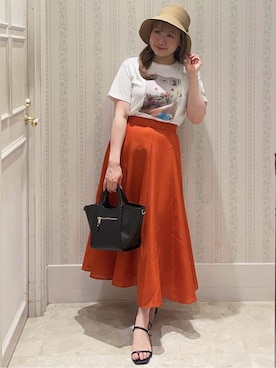 「grove（グローブ）のアイテム（ハット）」を使った、Layjuさん（レディース・155cm）の春コーディネート