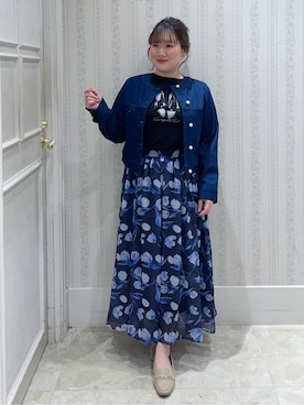 「couture brooch（クチュールブローチ）のアイテム」を使った、Layjuさん（レディース・155cm）の春コーディネート