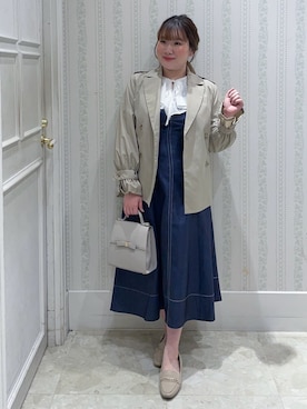 「couture brooch（クチュールブローチ）のアイテム」を使った、Layjuさん（レディース・155cm）の冬コーディネート