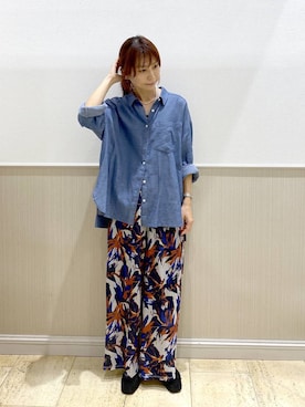 「LEPSIM（レプシィム）の3連ボールネックレス　287544（ネックレス、シルバー系）」を使った、Shiraさん（レディース・166cm）の春コーディネート