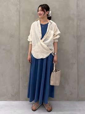 「Simplicite（サンプリシテ）のアイテム」を使った、nachiさん（レディース・163cm）の夏コーディネート