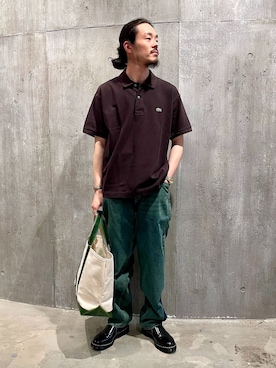 「LACOSTE（ラコステ）のアイテム」を使った、Iikawaさん（メンズ・174cm）の春コーディネート