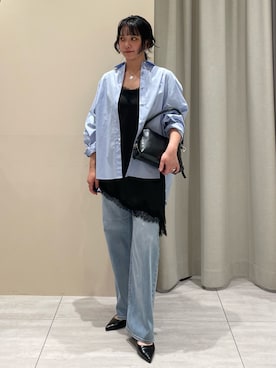 「Rouge vif（ルージュヴィフ）のアイテム」を使った、RUKAさん（レディース・160cm）の春コーディネート