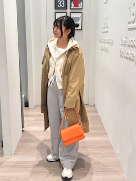 「LACOSTE（ラコステ）のアイテム（バッグ）」を使った、YUNAさん（レディース・150cm）の春コーディネート