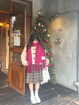 「ZARA（ザラ）のアイテム（その他アウター）」を使った、Mikazeさん（レディース・158cm）の冬コーディネート