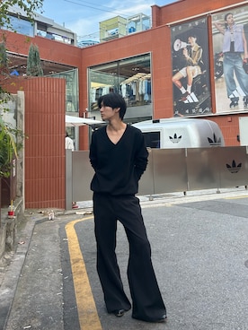 「ZARA（ザラ）のアイテム（スラックス）」を使った、atsuhiro_oikawaさん（メンズ・181cm）の秋コーディネート