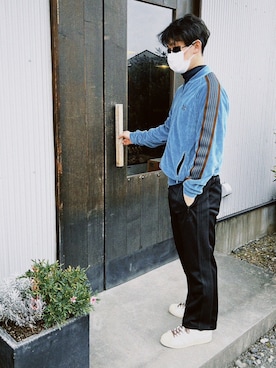 「Needles（ニードルス）のアイテム（ジャケット/アウター）」を使った、Chanloさん（メンズ・170cm）の冬コーディネート