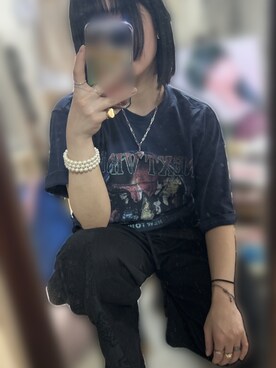 「GOLDY（ゴールディ）のトゥインクル モチーフ ブレスレット（ブレスレット）」を使った、げってぃさん（レディース・152cm）の夏コーディネート