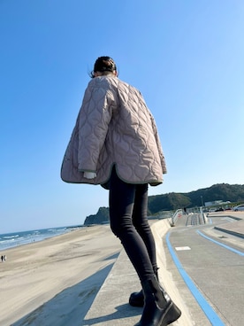 「niko and...（ニコアンド）のアイテム（ノーカラージャケット）」を使った、Sanaさん（レディース・164cm）の春コーディネート