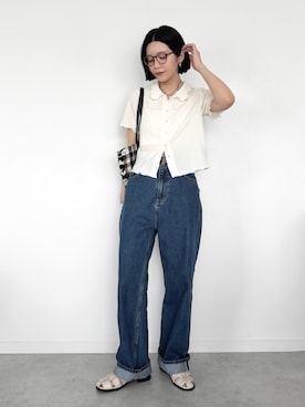 「Clarks（クラークス）のアイテム」を使った、OKIRIさん（レディース・161cm）の春コーディネート