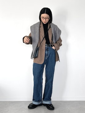 「アイテム（リング）」を使った、OKIRIさん（レディース・161cm）の冬コーディネート