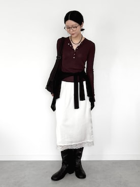 「DISCOAT（ディスコート）のアイテム」を使った、OKIRIさん（レディース・161cm）の秋コーディネート
