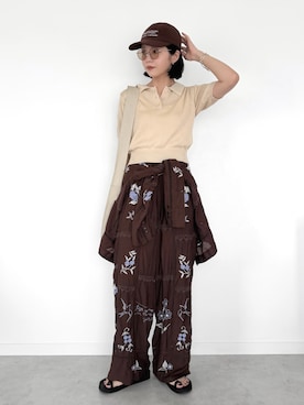 「Zoff（ゾフ）のアイテム」を使った、OKIRIさん（レディース・161cm）の夏コーディネート