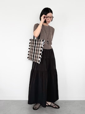 「NOGLE（ノグル）のアイテム」を使った、OKIRIさん（レディース・161cm）の春コーディネート