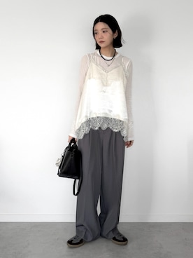 「アイテム（アクセサリー）」を使った、OKIRIさん（レディース・161cm）の冬コーディネート