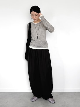 「アイテム（アクセサリー）」を使った、OKIRIさん（レディース・161cm）の秋コーディネート