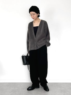 「アイテム（スウェットパンツ）」を使った、OKIRIさん（レディース・161cm）の秋コーディネート