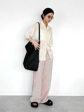 「アイテム（ショルダーバッグ）」を使った、OKIRIさん（レディース・161cm）の夏コーディネート