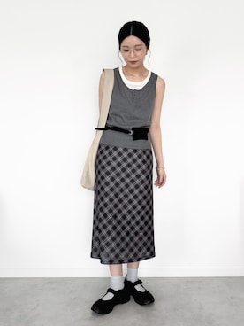 「TODAYFUL（トゥデイフル）のアイテム」を使った、OKIRIさん（レディース・161cm）の夏コーディネート