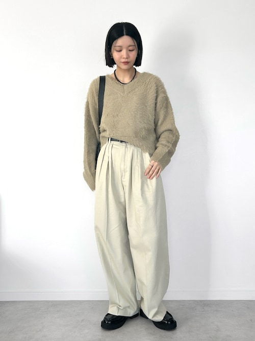 6(ROKU)＞コットンレーヨン タックパンツ（スラックス）｜6（ロク）の