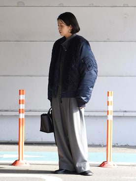 「FREAK'S STORE（フリークスストア）のアイテム」を使った、OKIRIさん（レディース・161cm）の冬コーディネート