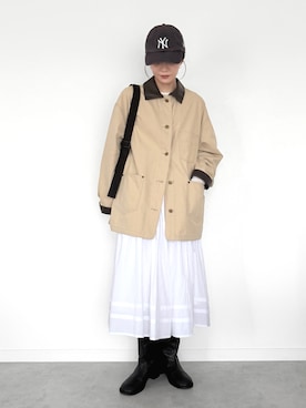 「GIUNON（ジウノン）のアイテム」を使った、OKIRIさん（レディース・161cm）の秋コーディネート