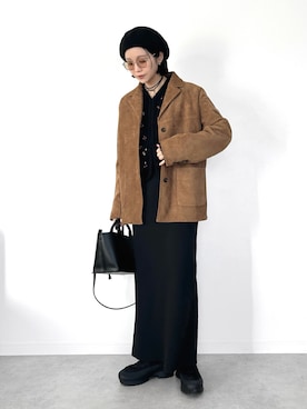 「アイテム（バッグ）」を使った、OKIRIさん（レディース・161cm）の冬コーディネート