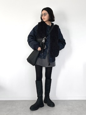 「アイテム（財布/小物）」を使った、OKIRIさん（レディース・161cm）の冬コーディネート