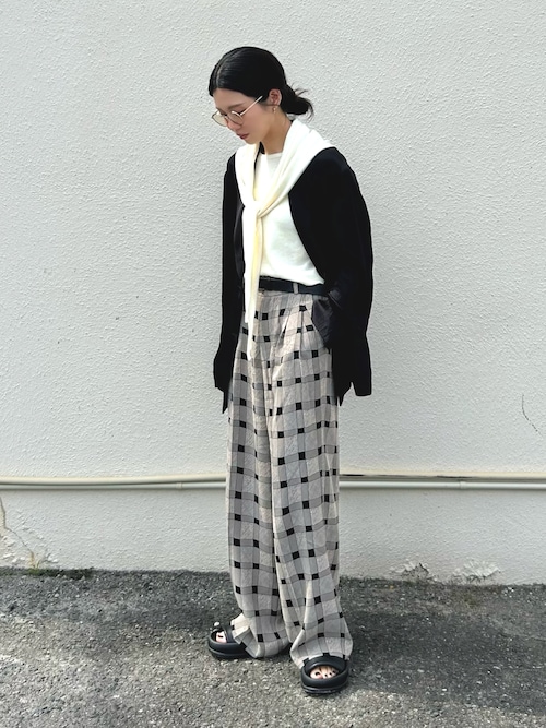 B00344 トゥデイフルTODAYFUL チェックテーパード　パンツ TODAYFUL トゥデイフル Check Tuck Pants チェックタックパンツ